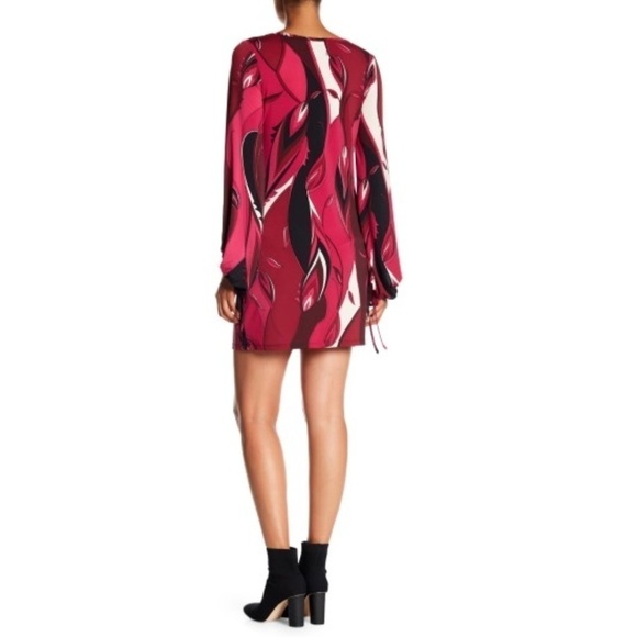 Trina Turk Peachy Bishop-Sleeve Jersey Shift Dress - Picture 2 of 3